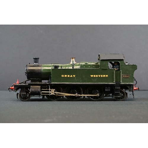 40 - Etched kit built O gauge 4509 GWR 2-6-2 Locomotive contained within wooden box, gd overall condition... 