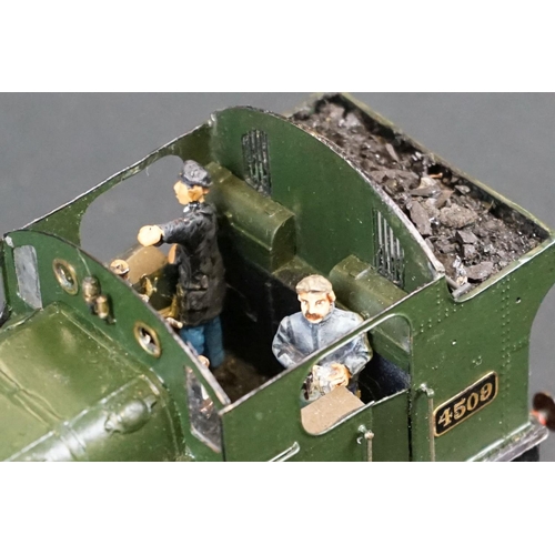 40 - Etched kit built O gauge 4509 GWR 2-6-2 Locomotive contained within wooden box, gd overall condition... 