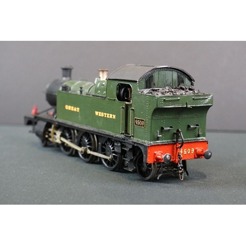 40 - Etched kit built O gauge 4509 GWR 2-6-2 Locomotive contained within wooden box, gd overall condition... 