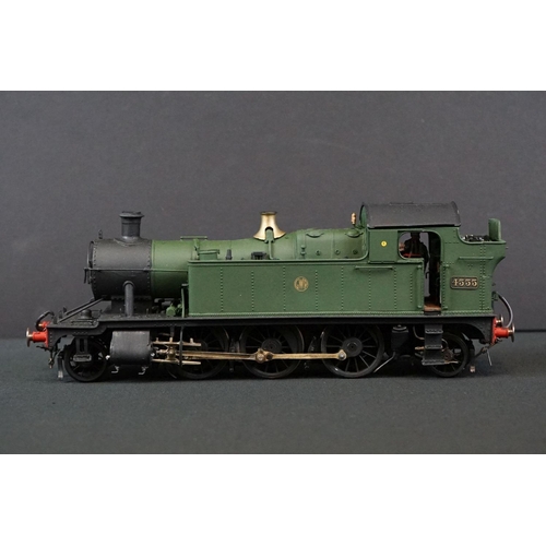 44 - Kit built O gauge cast metal 4555 2-6-2 GWR locomotive contained within an unrelated box