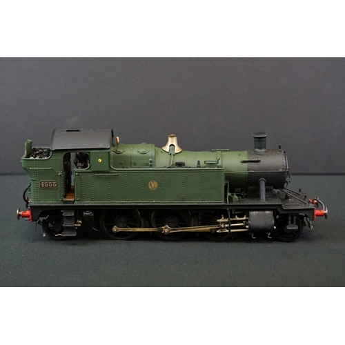 44 - Kit built O gauge cast metal 4555 2-6-2 GWR locomotive contained within an unrelated box