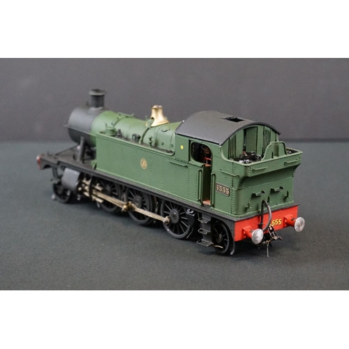 44 - Kit built O gauge cast metal 4555 2-6-2 GWR locomotive contained within an unrelated box