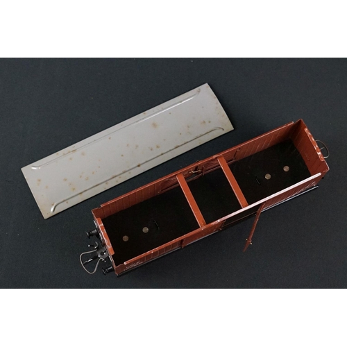 45 - Two boxed Hornby O gauge items of rolling stock to include No 2 Goods Van and No 2 Corridor Coach, g... 