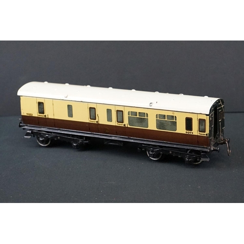 45 - Two boxed Hornby O gauge items of rolling stock to include No 2 Goods Van and No 2 Corridor Coach, g... 