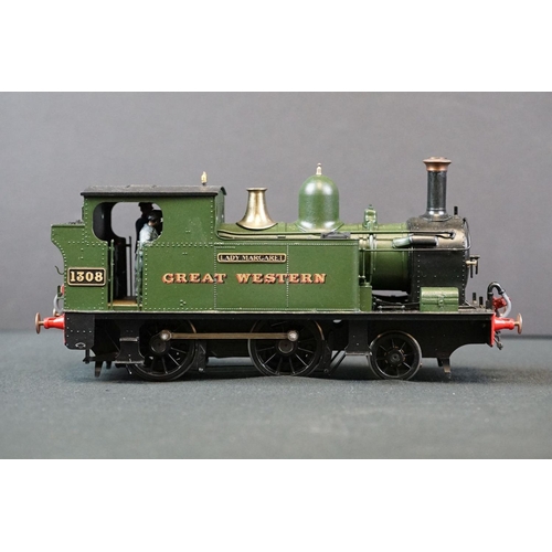 50 - Three kit built cast metal O gauge GWR 0-6-0 locomotives to include 1308 Lady Margaret, 530 & 831