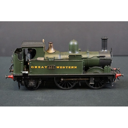 50 - Three kit built cast metal O gauge GWR 0-6-0 locomotives to include 1308 Lady Margaret, 530 & 831