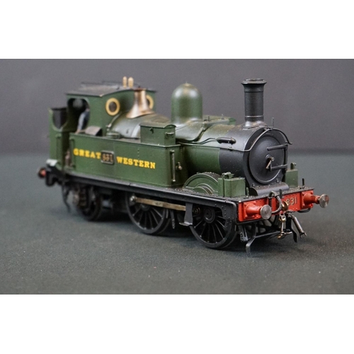 50 - Three kit built cast metal O gauge GWR 0-6-0 locomotives to include 1308 Lady Margaret, 530 & 831