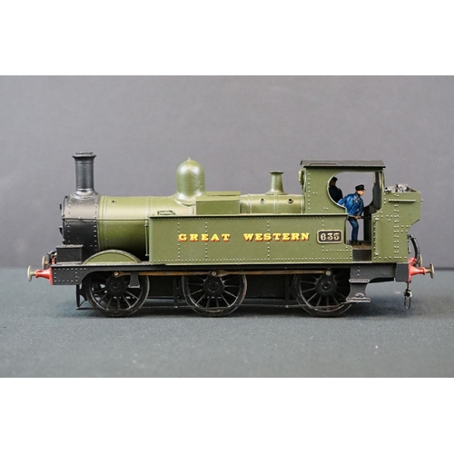 52 - Two kit built cast metal O gauge GWR 0-6-0 locomotives to include 635 & 1362