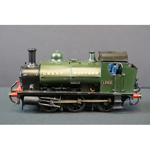 52 - Two kit built cast metal O gauge GWR 0-6-0 locomotives to include 635 & 1362