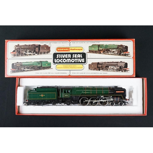 54 - Three boxed Hornby OO gauge locomotives to include R859 BR 4-6-0 Black Five Class, R552 BR 4-6-2 Oli... 