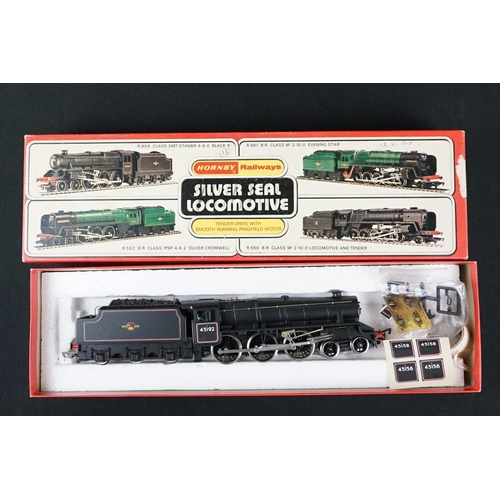 54 - Three boxed Hornby OO gauge locomotives to include R859 BR 4-6-0 Black Five Class, R552 BR 4-6-2 Oli... 