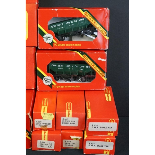 55 - 12 Boxed Hornby OO gauge items of rolling stock to include R739 Operating Breakdown Crane, R339, R74... 