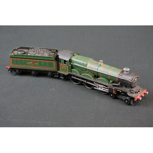 56 - Four OO gauge locomotives to include Hornby Dublo Cardiff Castle, Airfix Caerphilly Castle, Trian R7... 