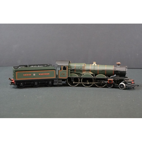 56 - Four OO gauge locomotives to include Hornby Dublo Cardiff Castle, Airfix Caerphilly Castle, Trian R7... 