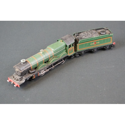 56 - Four OO gauge locomotives to include Hornby Dublo Cardiff Castle, Airfix Caerphilly Castle, Trian R7... 