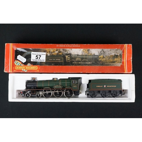 57 - Boxed Hornby OO gauge Hagley Hall GWR locomotive, box missing flaps to one end