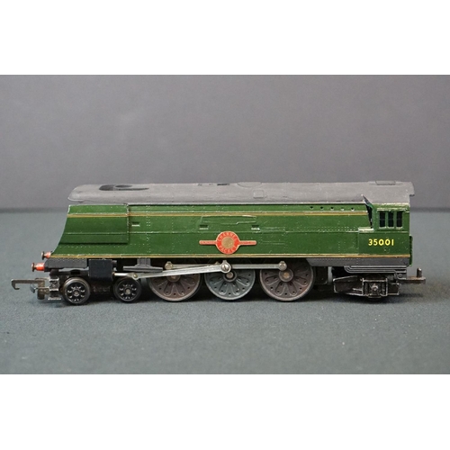 58 - Three OO gauge locomotives to include Wrenn Lyme Regis 4-6-2, Triang Channel Packet 4-6-2 and Triang... 