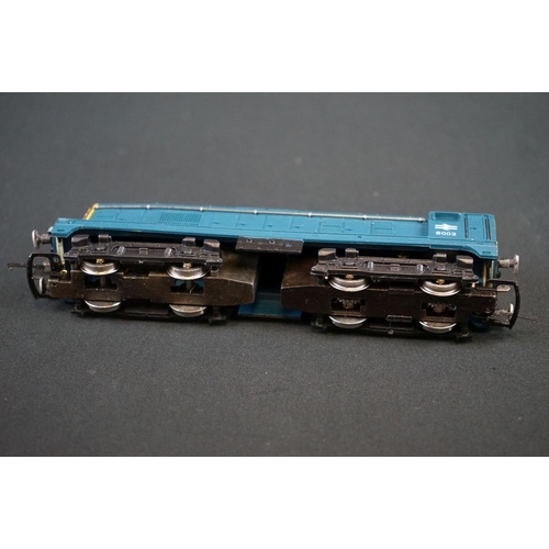 7 - Three boxed Wrenn OO gauge locomotives to include W2205 0-8-0 Tank Black BR, W2230 Bo Bo Diesel Elec... 