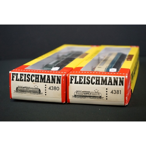 80 - Two boxed Fleischmann HO / OO gauge locomotives to include 4380 & 3481