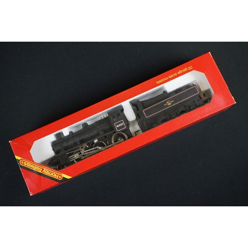 82 - Four boxed OO gauge locomotives to include 3 x Hornby (R751 BR Loco Co Co Diesel, R857 BR Loco Ivatt... 