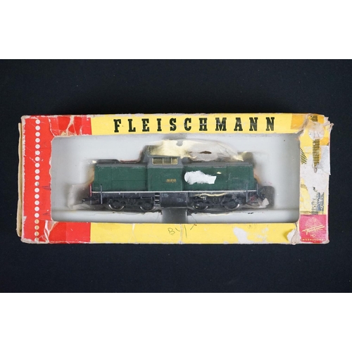 89 - Six boxed Fleischmann HO gauge locomotives to include 4145, 1382, 4230, 4369, 4337 & 4177, tatty box... 