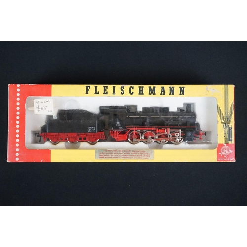 89 - Six boxed Fleischmann HO gauge locomotives to include 4145, 1382, 4230, 4369, 4337 & 4177, tatty box... 