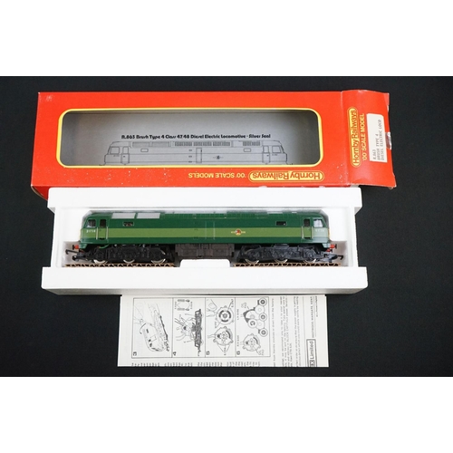 9 - Five boxed Hornby OO gauge locomotives to include R863 Brush Type 4 Diesel Electric loco, R052 BR 0-... 