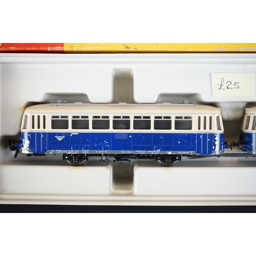 90 - Five boxed Fleischmann HO gauge locomotives to include 4230, 4247, 4401, 1385D & 4175, some tatty bo... 