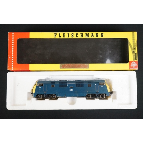 90 - Five boxed Fleischmann HO gauge locomotives to include 4230, 4247, 4401, 1385D & 4175, some tatty bo... 