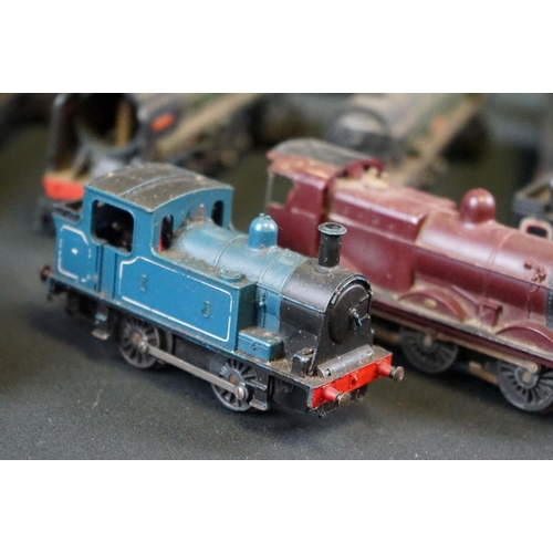 106 - Nine OO gauge locomotives to include Hornby Kneeler Hall, Triang Princess Victoria, Triang 34051 etc