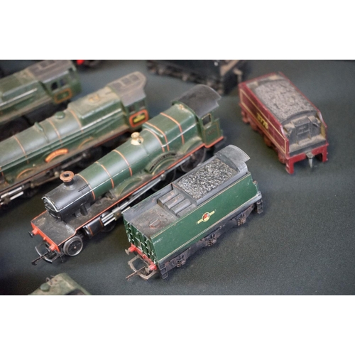 106 - Nine OO gauge locomotives to include Hornby Kneeler Hall, Triang Princess Victoria, Triang 34051 etc