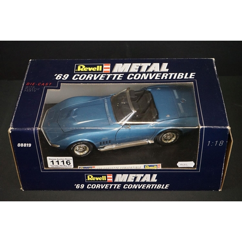 1116 - Three boxed Revell 'Masterpiece' 1:18 scale diecast models to include 8803 '55 Ford Thunderbird, 883... 