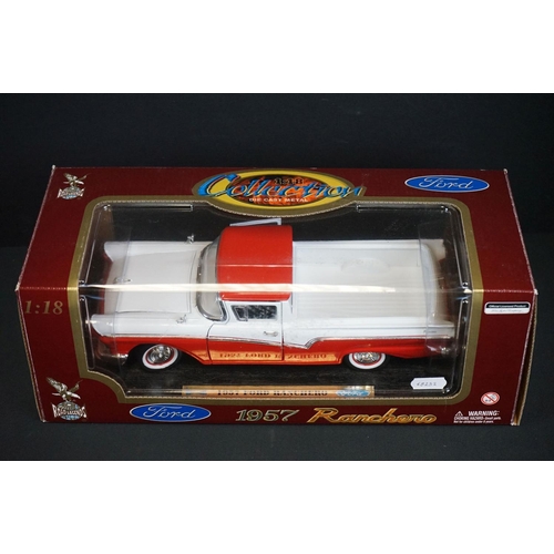 1117 - Six boxed diecast models, 1:18 scale or similar, to include Sun Star 4531 1963 Ford Falcon Futura Co... 