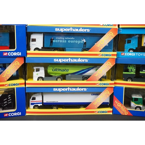 1122 - 17 Boxed Corgi Superhaulers diecast model trucks to include TY87014, TY86725, CP86726, TY86629, 5951... 