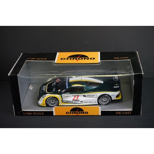 1125 - Five Boxed Chrono 1/18th scale diecast models to include H1040 Triumph Spitfire, H1071 Lotus Elise G... 