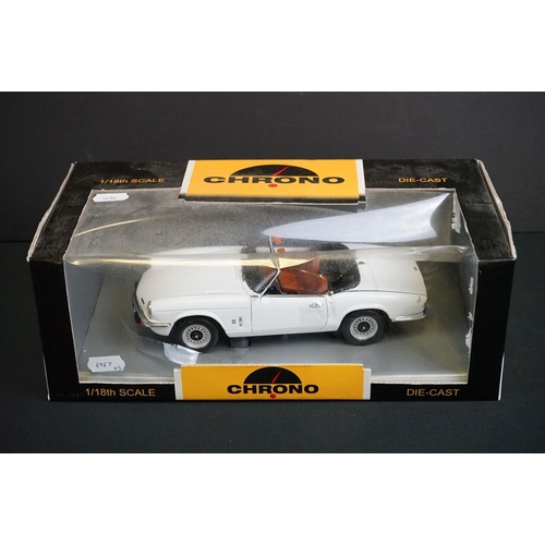 1125 - Five Boxed Chrono 1/18th scale diecast models to include H1040 Triumph Spitfire, H1071 Lotus Elise G... 