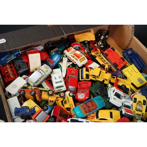 1177 - Around 140 play worn diecast models circa 1980s to include Matchbox, Corgi, Burago etc