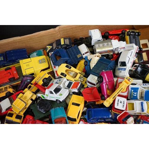 1177 - Around 140 play worn diecast models circa 1980s to include Matchbox, Corgi, Burago etc