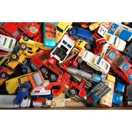 1177 - Around 140 play worn diecast models circa 1980s to include Matchbox, Corgi, Burago etc