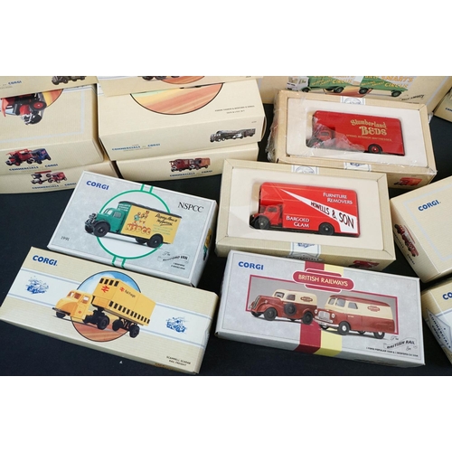 1180 - 23 Boxed Corgi ' Classic Commercials from Corgi ' diecast models with certificates, featuring ltd ed... 