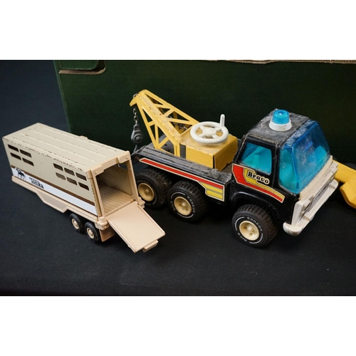 1181 - Around 20 play worn Tonka tinplate models to include Mini-Tonka Motor Mover, Pepsi-Cola truck, excav... 