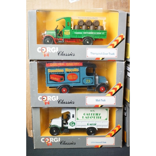 1182 - 56 Boxed Corgi Classics diecast models, diecast ex, boxes show storage-related wear (2 boxes)