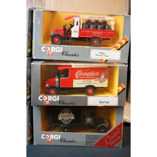 1182 - 56 Boxed Corgi Classics diecast models, diecast ex, boxes show storage-related wear (2 boxes)