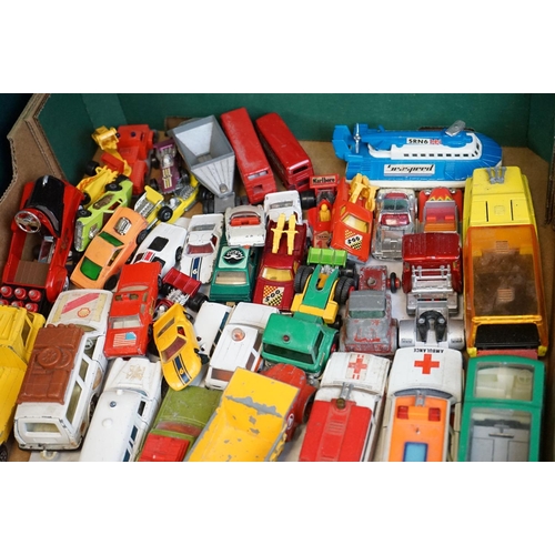 1184 - Around 120 mid 20th C onwards Corgi & Matchbox play worn diecast models, featuring Matchbox Super Ki... 