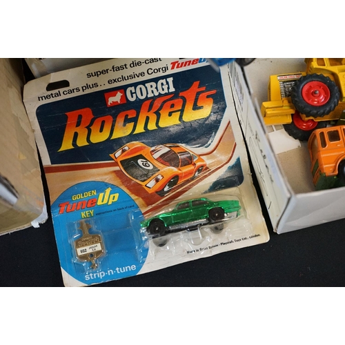 1187 - Around 65 play worn diecast models, mainly mid 20th C, to include Corgi, Matchbox & Dinky, featuring... 