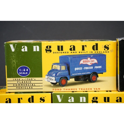 1190 - Eight Boxed Vanguards 1:64 diecast models to include VA8000, VA20000, VA9002, VA6001, VA9000, VA8002... 