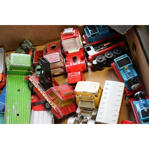 1191 - Around 80 play worn diecast models to include Matchbox, Corgi, ERTL, Siku and Lone Star examples, fe... 