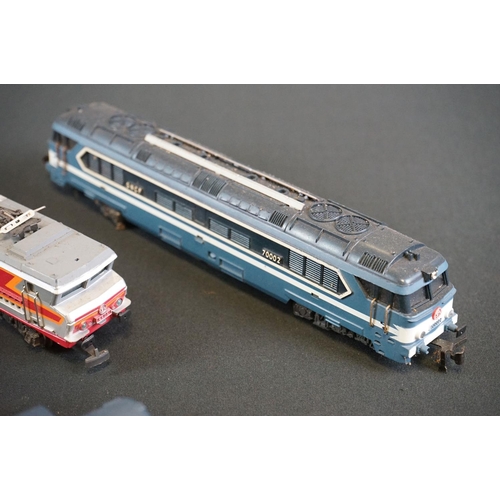 120 - Five Joeuf OO gauge locomotives to include SNCF 70002, SNCF CC6505, E444 etc