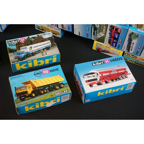 127 - Around 66 boxed Kibri HO gauge plastic model kits, all unbuilt, contents unchecked but appear good, ... 