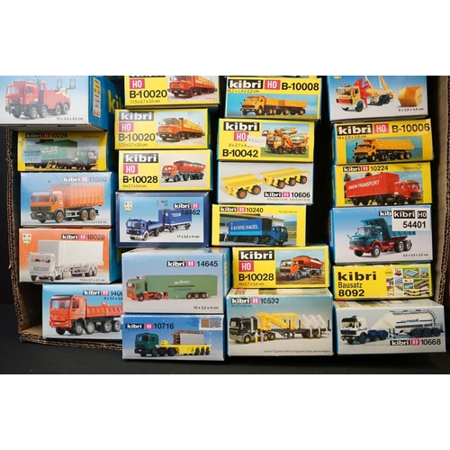 127 - Around 66 boxed Kibri HO gauge plastic model kits, all unbuilt, contents unchecked but appear good, ... 